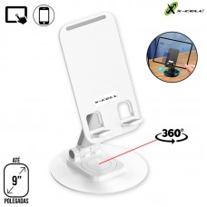 Suporte Celular de Mesa Liga Alumínio e Metal 360° XC-SP-49 X-Cell - Branco